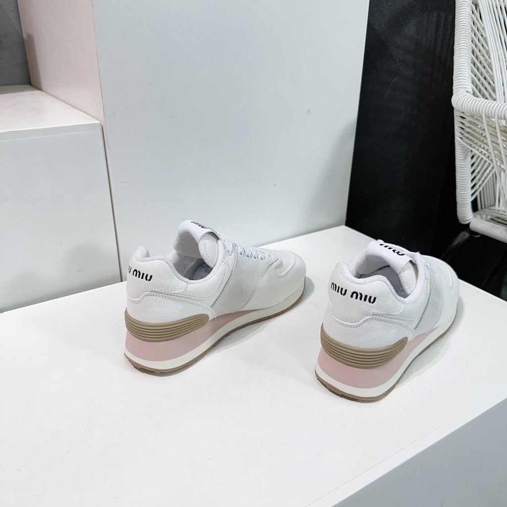 White And Light Gray Sneakers Canvas