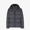 Fendi Grey Hooded Baffled Puffer Jacket
