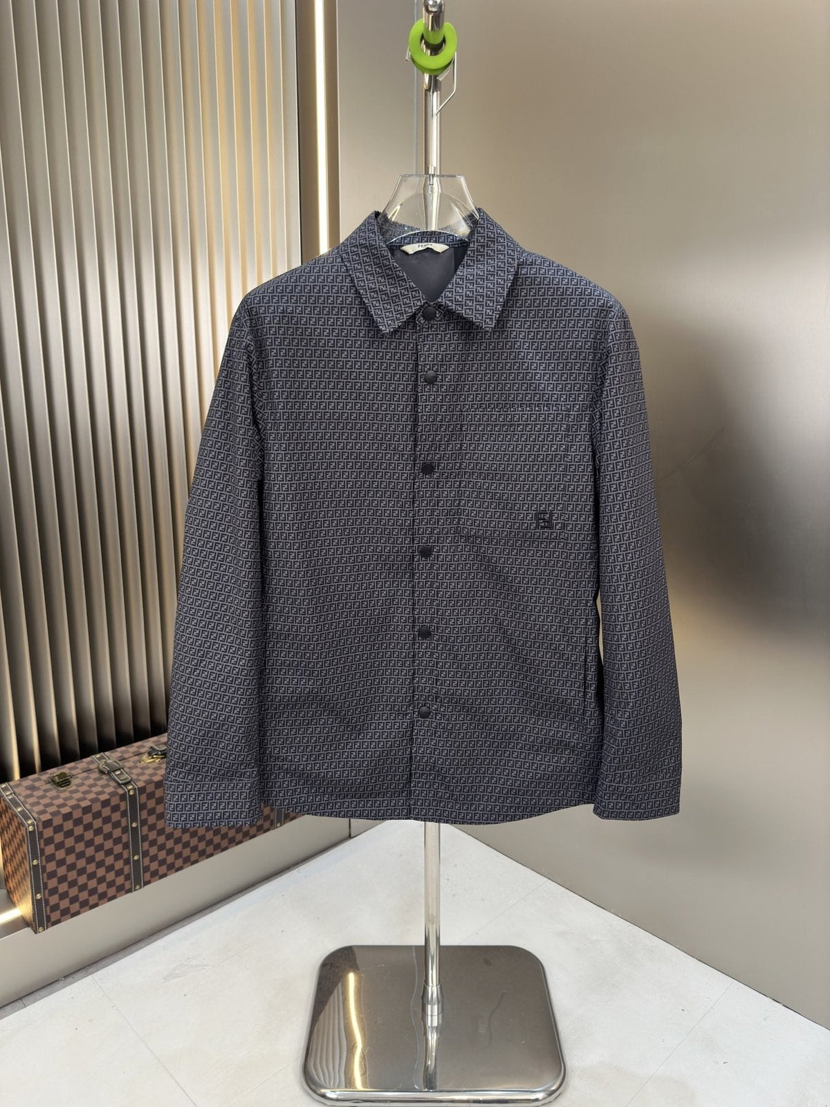 Fendi Geometric Pattern Shirt Jacket