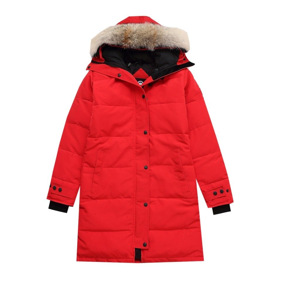 Canada Goose Long Quilted Fur-Trim Hood Puffer Jacket