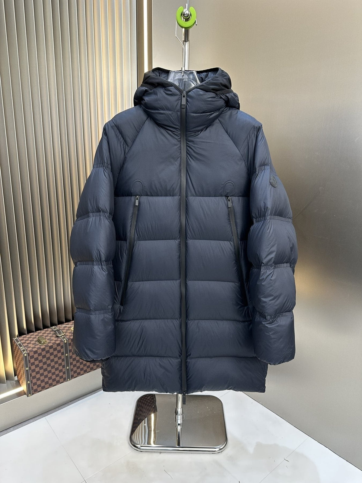 Moncler Hooded Long Quilted Down Coat