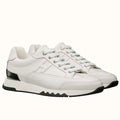 HERM Men's Trail Sneakers In White Calfskin Leather