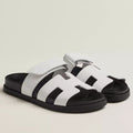 HERM Women's Chypre Sandals In White Calfskin